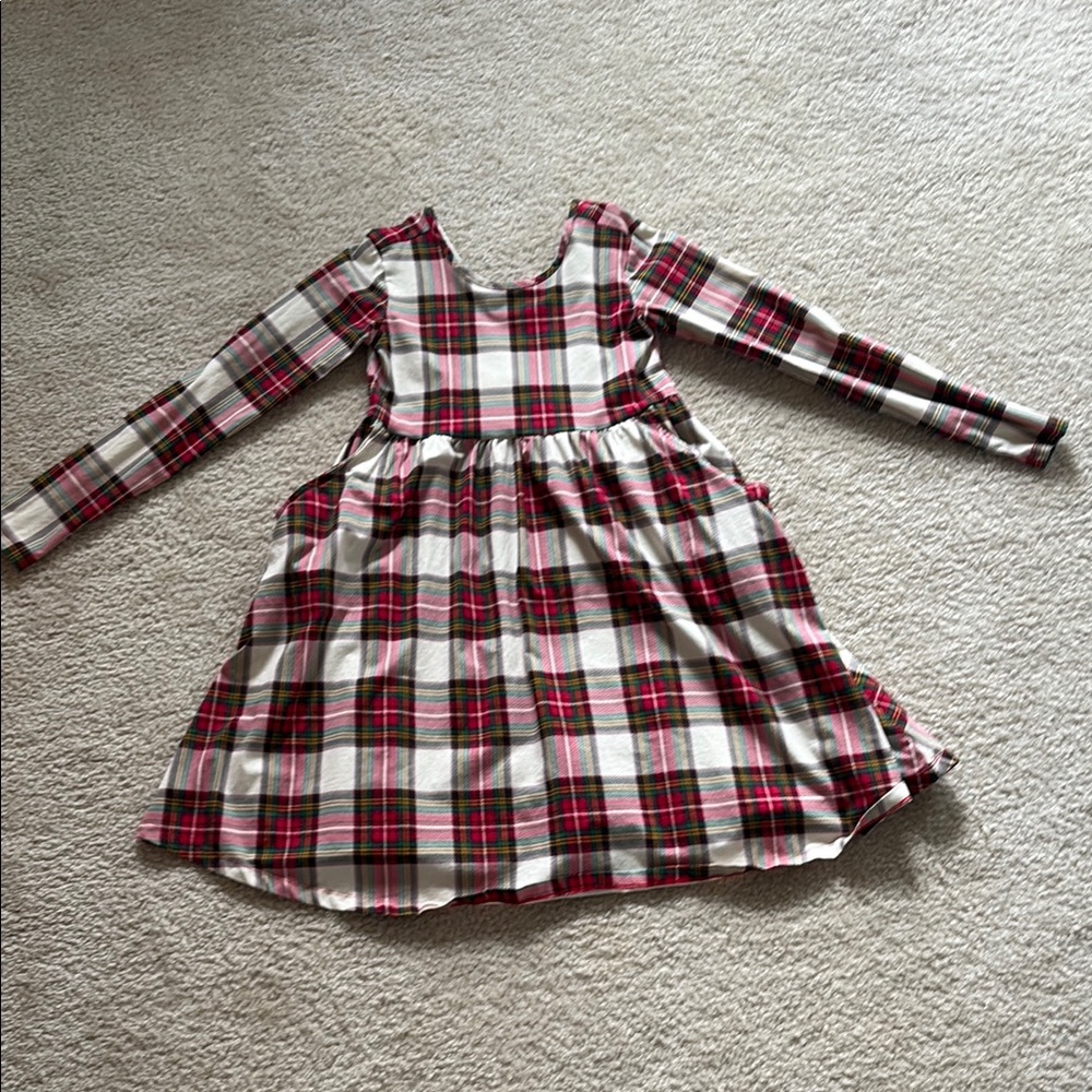 Hanna Andersson Red and White Plaid Kids Dress